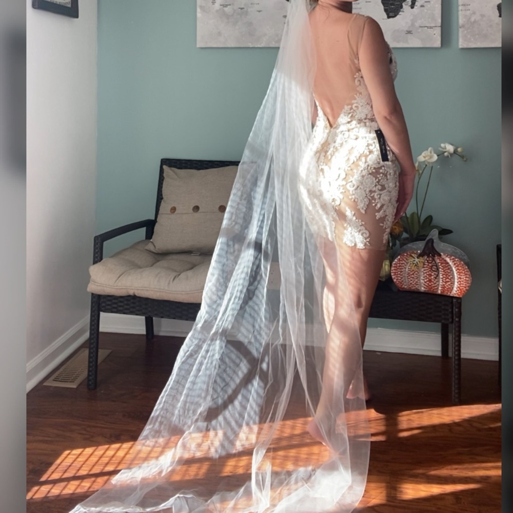 Sparkly beaded white short wedding, prom dress or homecoming